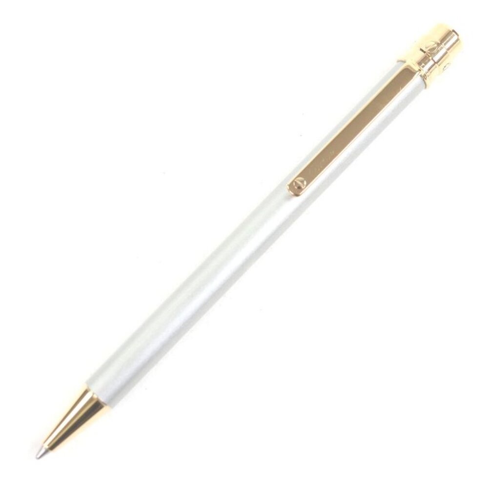 Cartier Santos de Cartier Ballpoint Pen with Twist Silver Gold Case